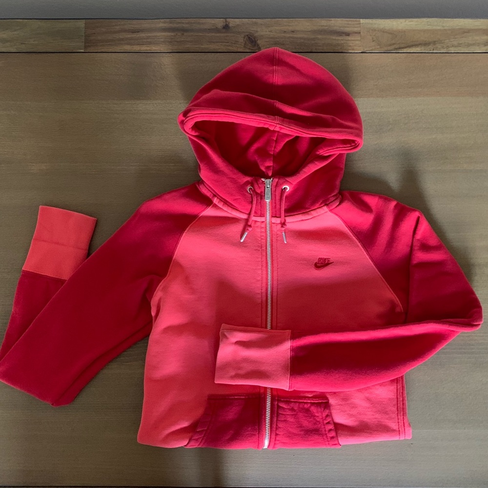 Nike Coral/Red full zip with hood
